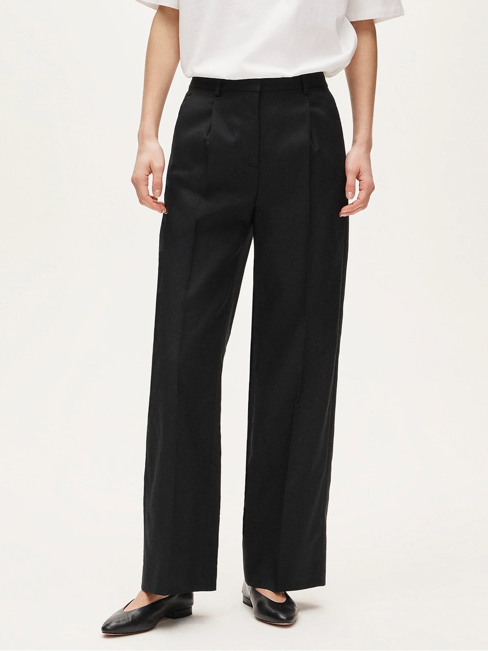J. Crew The Essential Wide Leg Minimalist Linen Pants